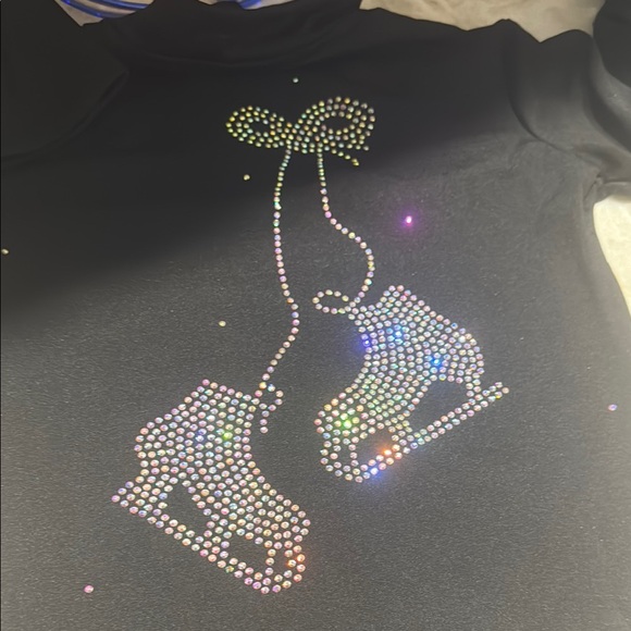 Black Rhinestone Ice Skating Jacket - Picture 2 of 4